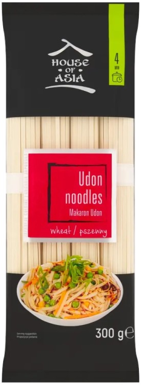 Makaron Azjatycki Pszenny Do Zupy UDON Suchy Porcjowany 300g HOUSE OF ASIA