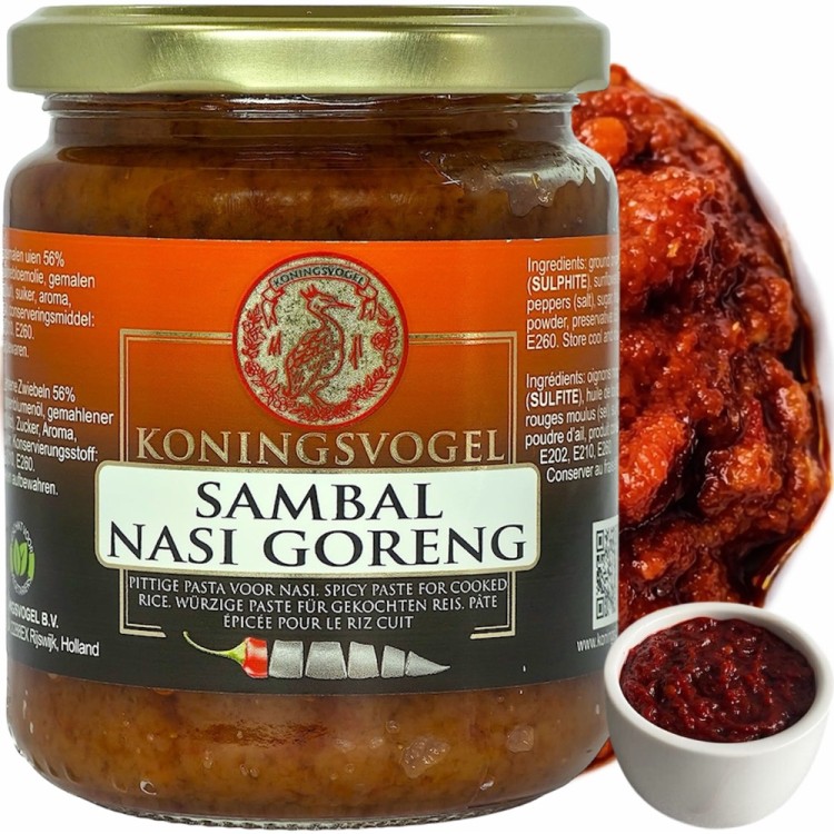 Sambal Nasi Goreng Hot Ostra Pasta Chili 260g Indonezyjski Sos Chili KONINGSVOGEL
