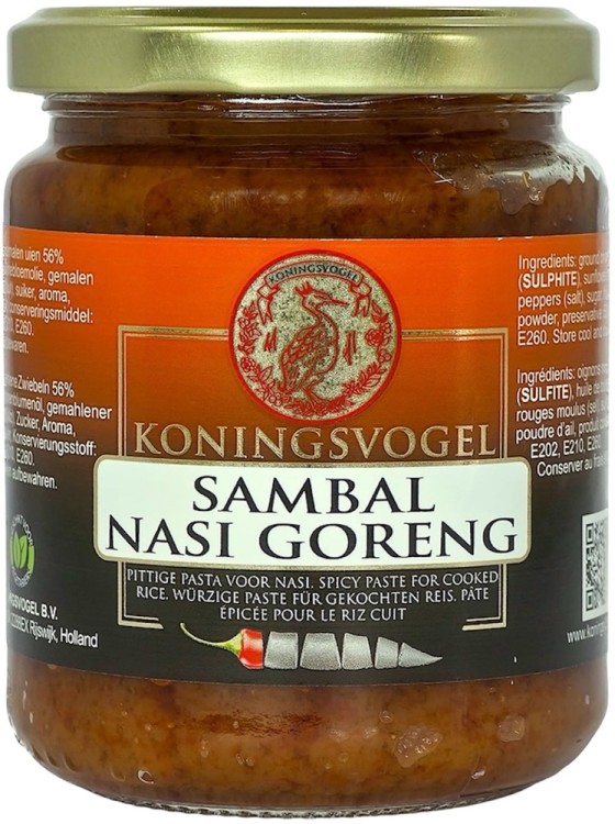 Sambal Nasi Goreng Hot Ostra Pasta Chili 260g Indonezyjski Sos Chili KONINGSVOGEL