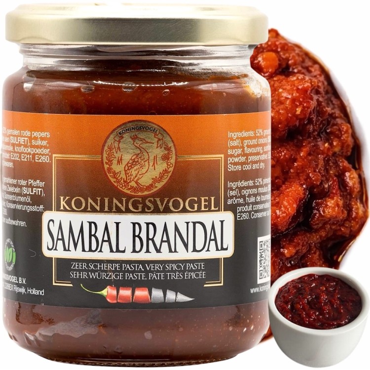 Sambal Brandal Hot Ostra Pasta Chili 280g Indonezyjski Sos Chili KONINGSVOGEL