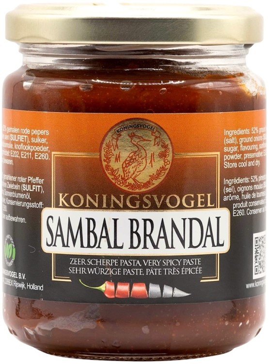 Sambal Brandal Hot Ostra Pasta Chili 280g Indonezyjski Sos Chili KONINGSVOGEL