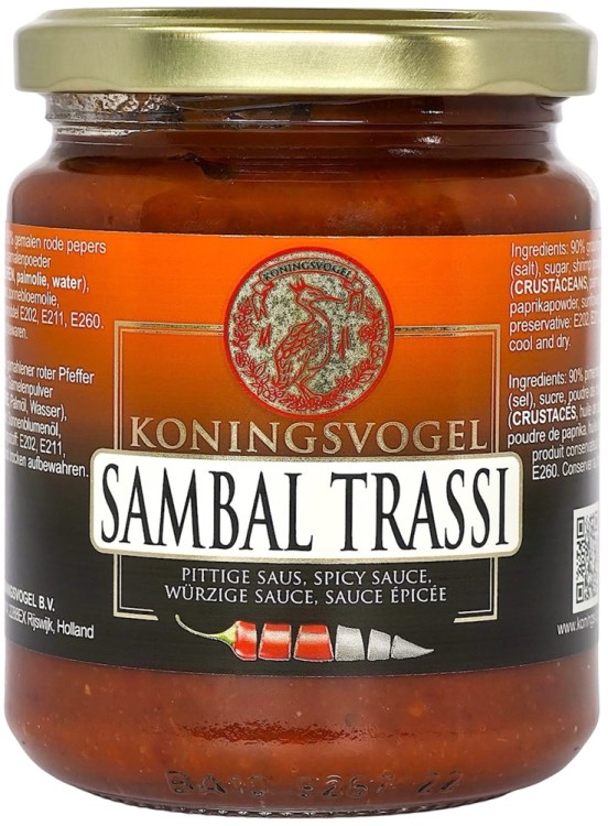 Sambal Trassi Ostra Pasta Chili z Krewetkową Pastą 270g Indonezyjski Sos Chili KONINGSVOGEL