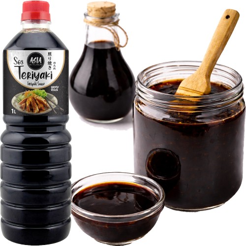Gęsty Sos Sojowy Marynata Teriyaki Do Mięsa Ryb i Warzyw 1 Litr 1000ml ASIA KITCHEN