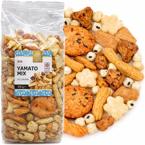 Krakersy Ryżowe Azjatycka Przekąska Yamato Snack Mix 300g GOLDEN TURTLE BRAND