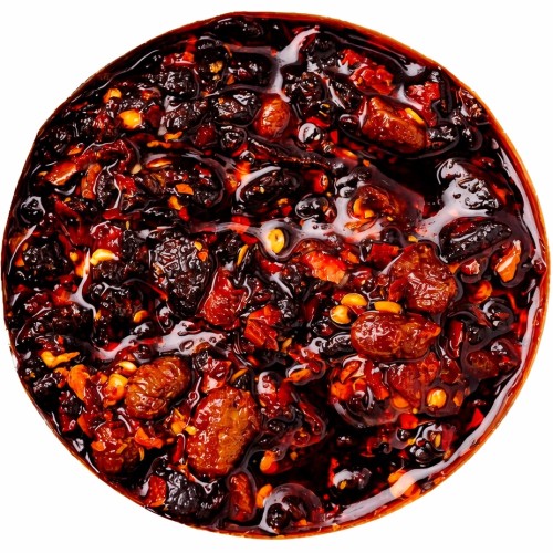 Chrupiące Chili w Oleju Sojowym Do Smażenia HOT Cripsy Chilli 210g LAO GAN MA