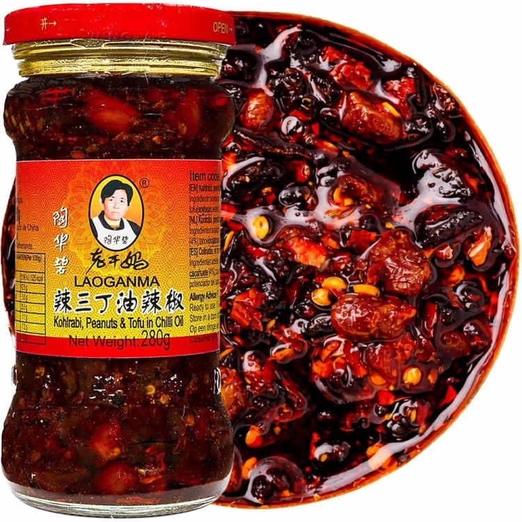 Kalarepa z Orzechami i Tofu w Oleju Chili 280g LAO GAN MA
