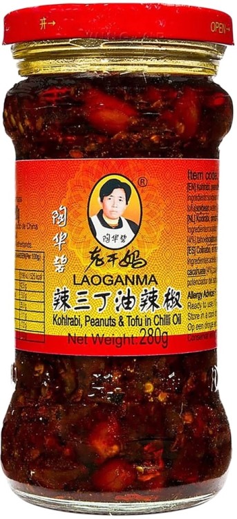 Kalarepa z Orzechami i Tofu w Oleju Chili 280g LAO GAN MA