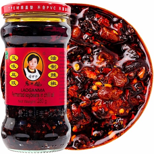 Pasta Sos z Czarnej Fasoli z Chilli 280g LAO GAN MA