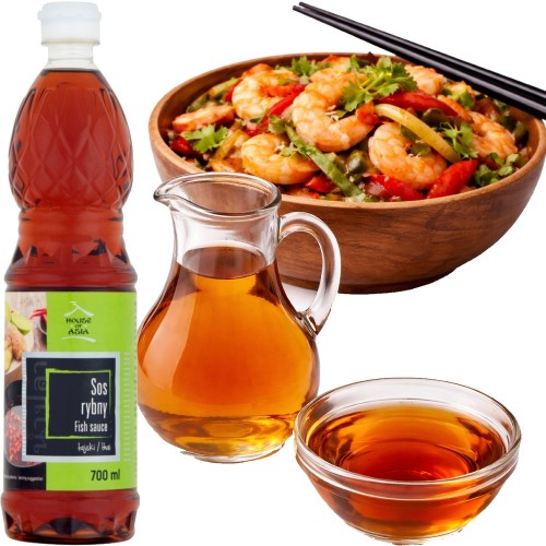 Tajski Sos Rybny z Anchois Aromatyczny Słony Smak Do Tajskich Potraw 700ml HOUSE OF ASIA