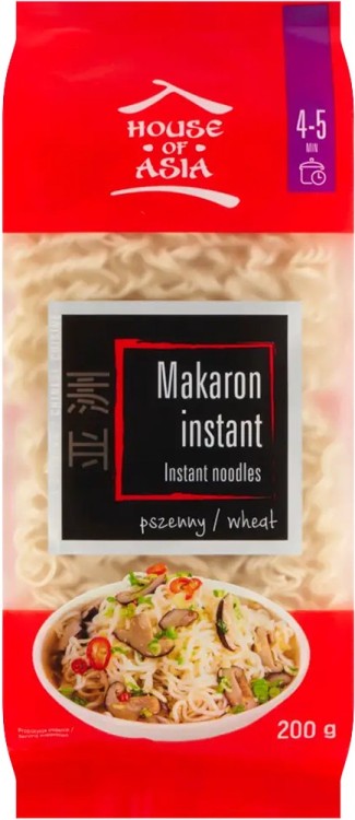 Makaron Pszenny Błyskawiczny Instant Idealny Do Woka Stir-Fry 200g HOUSE OF ASIA