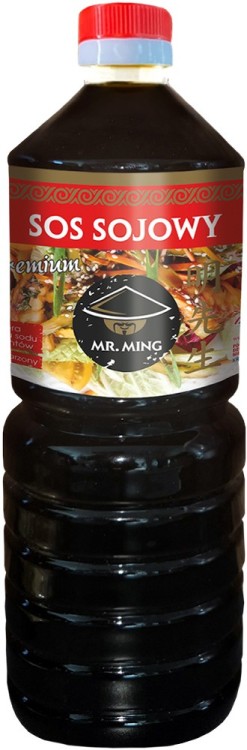 Sos Sojowy Do Sushi i Ramen PREMIUM Naturalnie Ważony 1000ml MR. MING