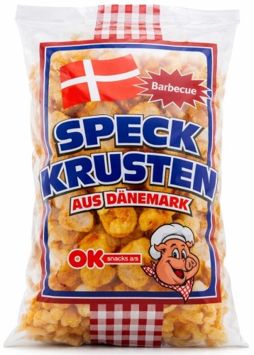 Boczek Smażony Skórka Snacki Chipsy Bekonowe Wieprzowe Pork Barbecue BBQ 150g OK SNACKS