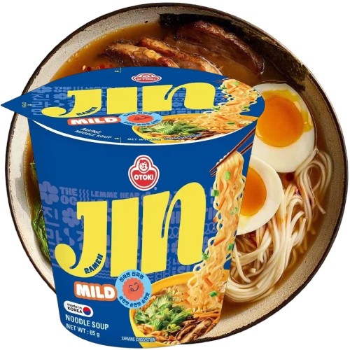 Koreańska Zupka Błyskawiczna Instant Jin Ramen MILD Kubek Cup 65g OTTOGI