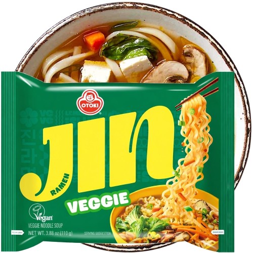 Koreańska Zupka Makaron Instant Jin Ramen Veggie Łagodna 110g OTTOGI