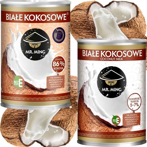 ZESTAW 2 MLEKA - CZYSTY SKŁAD - Mleko Kokosowe 17-19% + Mleko Kokosowe 5-7% MR.MING