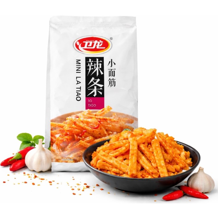 Chińska Pikantna Przekąska Snack Mini La Tiao HOT & SPICY 360g WEI-LONG