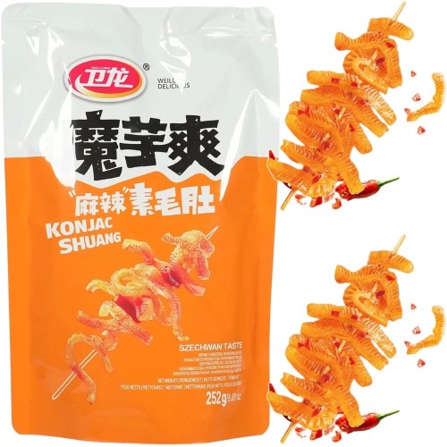 Chińska Pikantna Przekąska Konjac Shuang SICHUAN 252g WEI-LONG