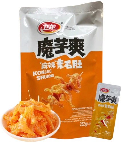 Chińska Pikantna Przekąska Konjac Shuang SICHUAN 252g WEI-LONG