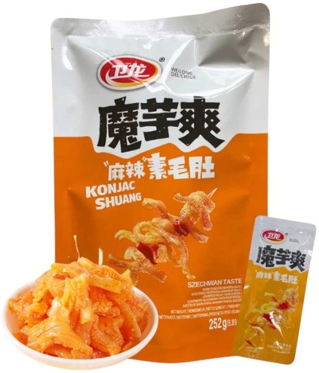 Chińska Pikantna Przekąska Konjac Shuang SICHUAN 252g WEI-LONG