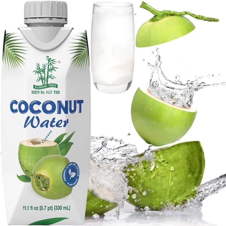 Naturalna Zdrowa Woda Kokosowa z Zielonego Kokosa 100% Nawodnienie 330ml 0,33L BAMBOO TREE