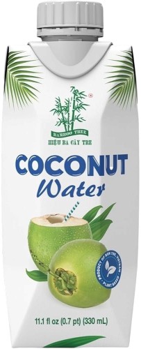Naturalna Zdrowa Woda Kokosowa z Zielonego Kokosa 100% Nawodnienie 330ml 0,33L BAMBOO TREE