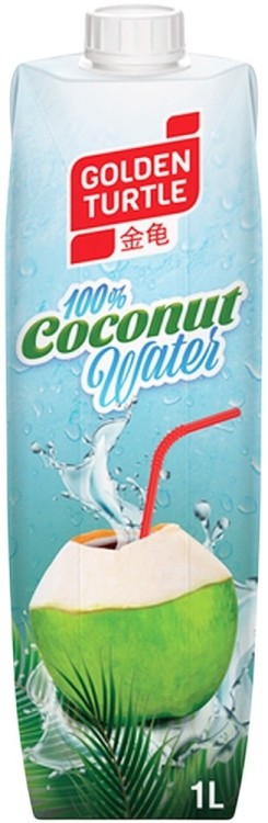 Naturalna Zdrowa Woda Kokosowa z Zielonego Kokosa 100% Nawodnienie 1000ml 1 Litr GOLDEN TURTLE