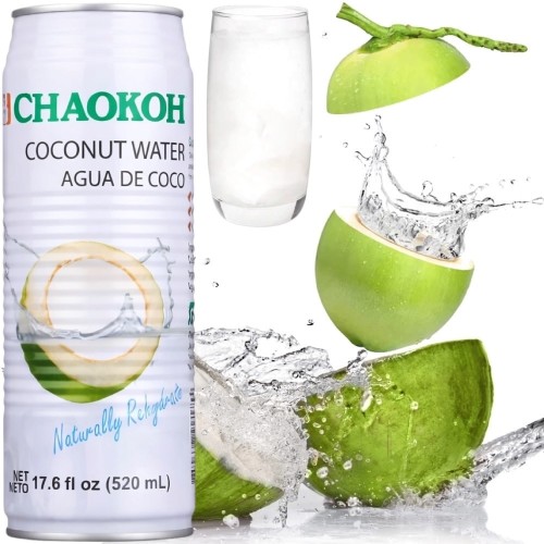 Naturalna Zdrowa Woda Kokosowa z Zielonego Kokosa 100% Nawodnienie 520ml 0,52L CHAOKOH