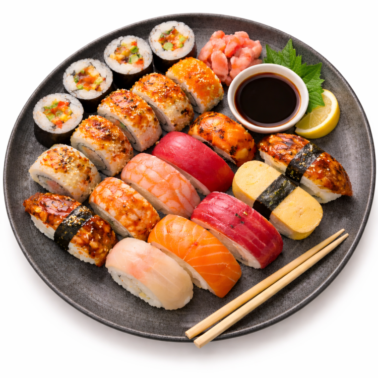 ZESTAW 2 PRODUKTY DO SUSHI Wodorosty Glony Algi Yaki Nori GOLD 50 Sztuk + Ryż Nakato 1kg ASIA KITCHEN