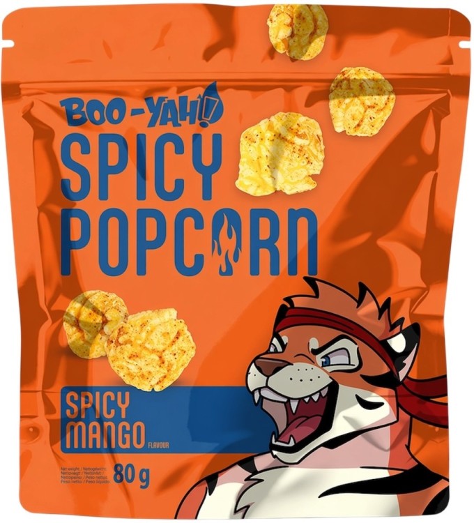 Orientalny Gotowy Popcorn Smakowy Ostry o Smaku MANGO 80g BOO-YAH