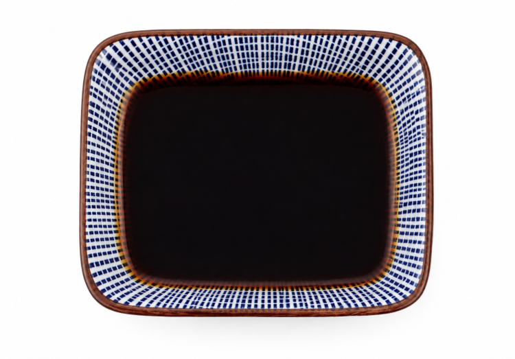 Ceramiczna Miseczka Do Sushi Niebiesko Biała TOKUSA 10,5cm x 7,5cm EMRO AZIATICA