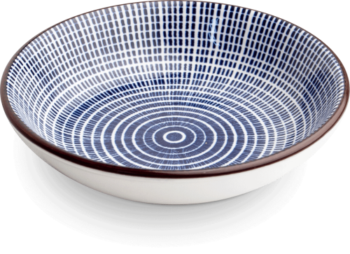 Ceramiczna Okrągła Miseczka Do Sushi Niebiesko Biała TOKUSA 9,8cm x 2,5cm EMRO AZIATICA