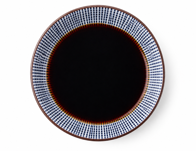 Ceramiczna Okrągła Miseczka Do Sushi Niebiesko Biała TOKUSA 9,8cm x 2,5cm EMRO AZIATICA