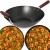 Patelnia Wok Ze Stali Węglowej z Płaskim Dnem 35cm z Uchwytem Na Każdą Kuchenkę EMRO AZIATICA
