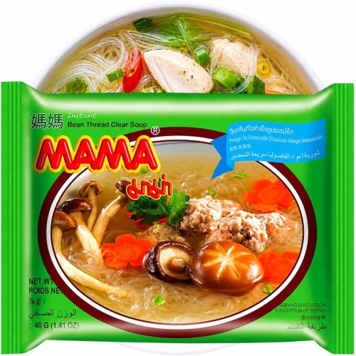 Tajska Zupka Błyskawiczna Makaron Sojowy Instant Vermicelli Clear Soup 40g MAMA