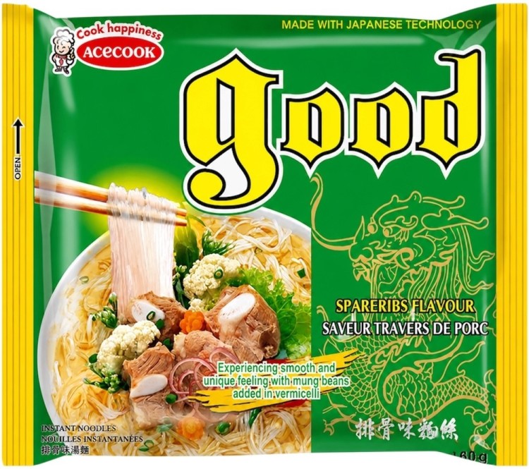 Wietnamska Zupka Błyskawiczna Instant o Smaku Żeberek z Makaronem Sojowym 56g ACECOOK