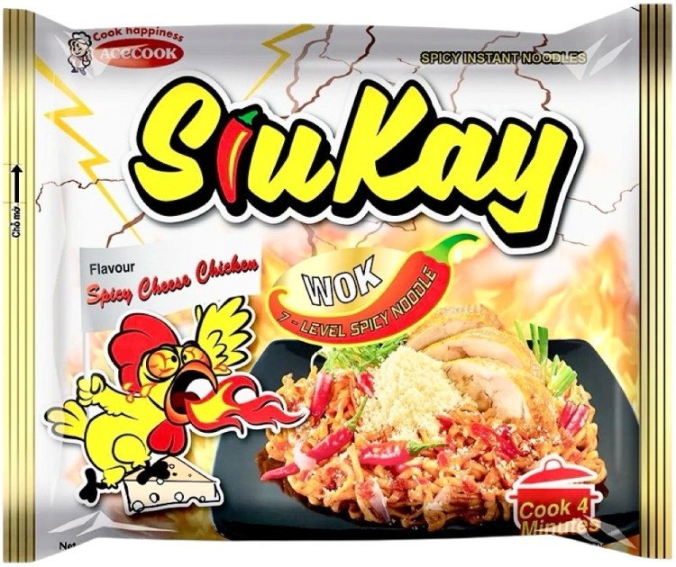 Wietnamska Zupka Błyskawiczna Instant o Smaku Ostrego Kurczaka z Serem 127g ACECOOK