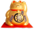 Duża Skarbonka Figurka Japoński Złoty Kot Szczęścia Maneki Neko 17cm x 19cm EMRO AZIATICA
