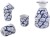 Ceramiczny Zestaw Komplet Do Podawania Sake Niebieskie Fale 5 Elementów GOLDEN TURTLE
