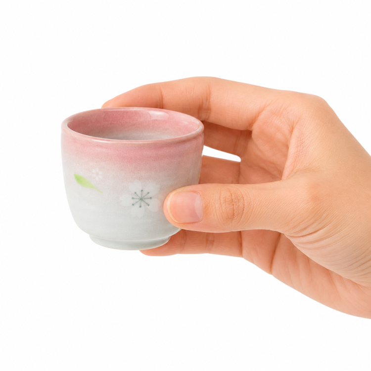 Jasno Różowy Ceramiczny Zestaw Komplet Do Podawania Sake 3 Elementy JADE TEMPLE