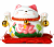 Porcelanowa Otwierana Skarbonka Figurka Japoński Kot Szczęścia Maneki Neko z Dzwoneczkami 10cm JADE TEMPLE