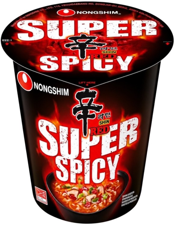 Koreańska Zupka Błyskawiczna Instant Ostra Shin Ramyun Red Hot Ramen Kubek Cup 68g NONGSHIM