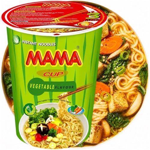 Tajska Zupka Błyskawiczna Makaron Instant Warzywna Vegetables Kubek Cup 70g MAMA