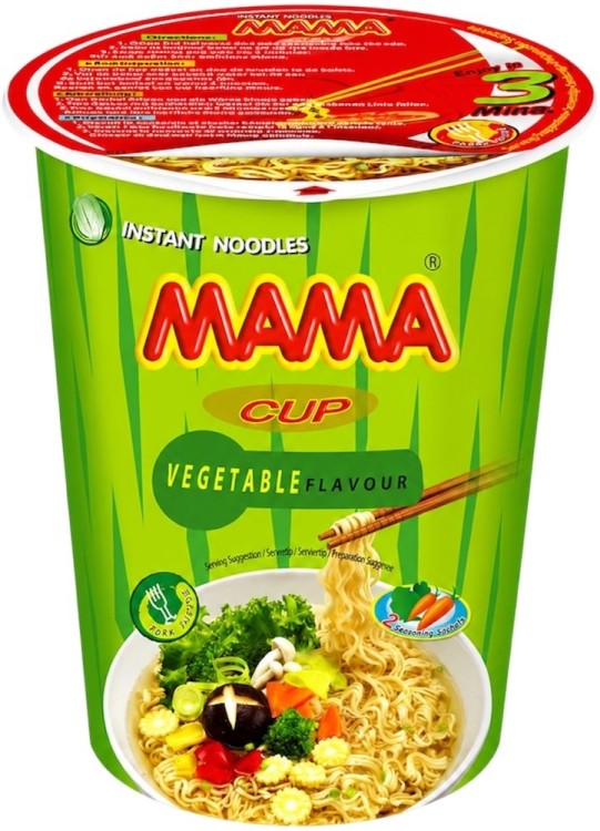 Tajska Zupka Błyskawiczna Makaron Instant Warzywna Vegetables Kubek Cup 70g MAMA