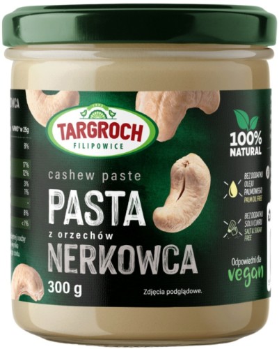 Pasta Krem Smarowidło Masło z Orzechów Nerkowca Nerkowców Naturalna i Zdrowa 300g TARGROCH
