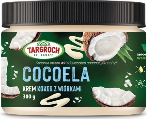 Pasta Krem COCOELA Smarowidło Masło Kokosowe z Wiórkami Kokosa Bez Cukru 300g TARGROCH