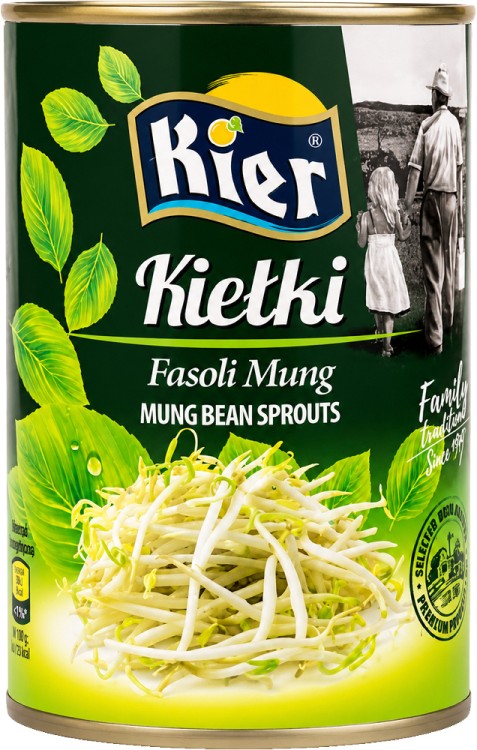 Chińskie Kiełki Fasoli Mung Mung Bean Sprouts w Zalewie w Puszce 425g KIER