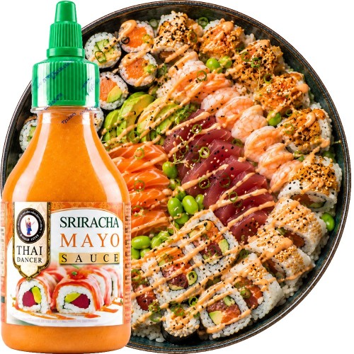 Sos Chili Sriracha MAYO Ostry Majonez Do Sushi Majonezowy DIP Do Potraw 200ml THAI DANCER