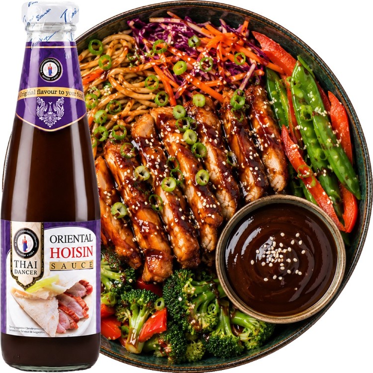 Tajski Gęsty Słodki Sos Śliwkowy HOISIN Marynata Do Mięsa 300ml THAI DANCER