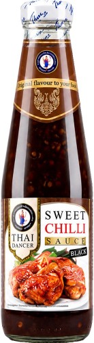 Słodki Sos Chilli BLACK z Sosem Sojowym i Grzybami Do Mięsa i Warzyw 300ml THAI DANCER