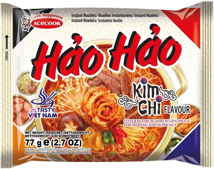 Wietnamska Zupka Błyskawiczna Instant o Smaku KimChi Hao Hao 77g ACECOOK